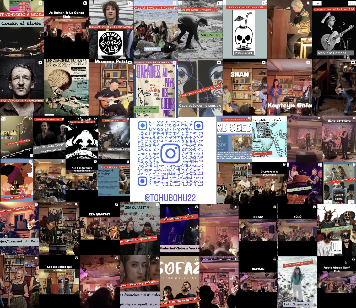 Aperçu de la mosaïque de publications Instagram @tohubohu22